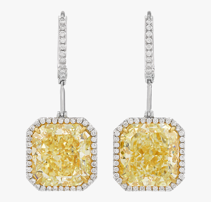Fancy Yellow Diamond Drop Earrings, - Fancy Earrings Png, Transparent ...