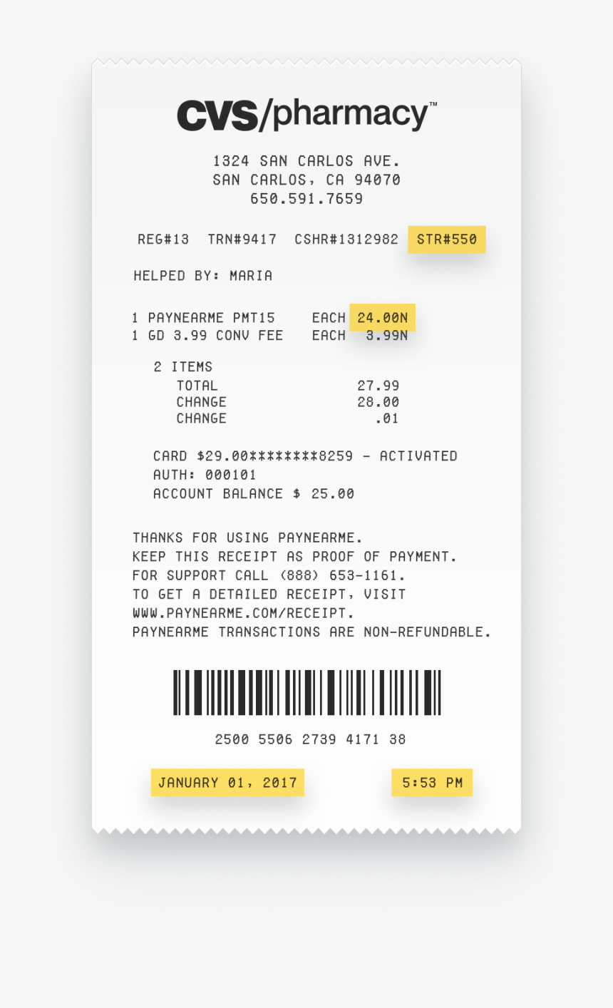 Pay Near Me Receipt, HD Png Download, Free Download