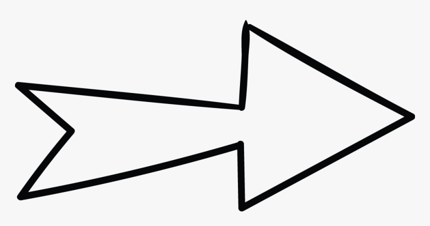 Right Arrow Wedge Tail Doodle, HD Png Download, Free Download