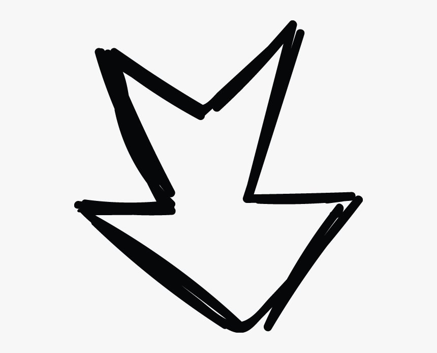 Arrow With Short Wedge Tail Doodle, HD Png Download, Free Download