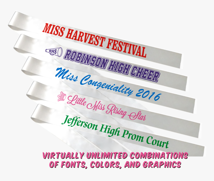 Paper Product , Png Download - Pageant Sash Font, Transparent Png, Free Download