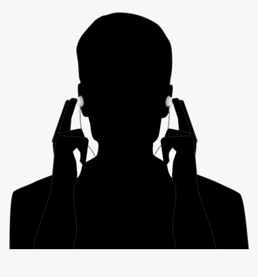 Listening To Music Silhouette Png , Png Download - Listening To Earphones Silhouette, Transparent Png, Free Download