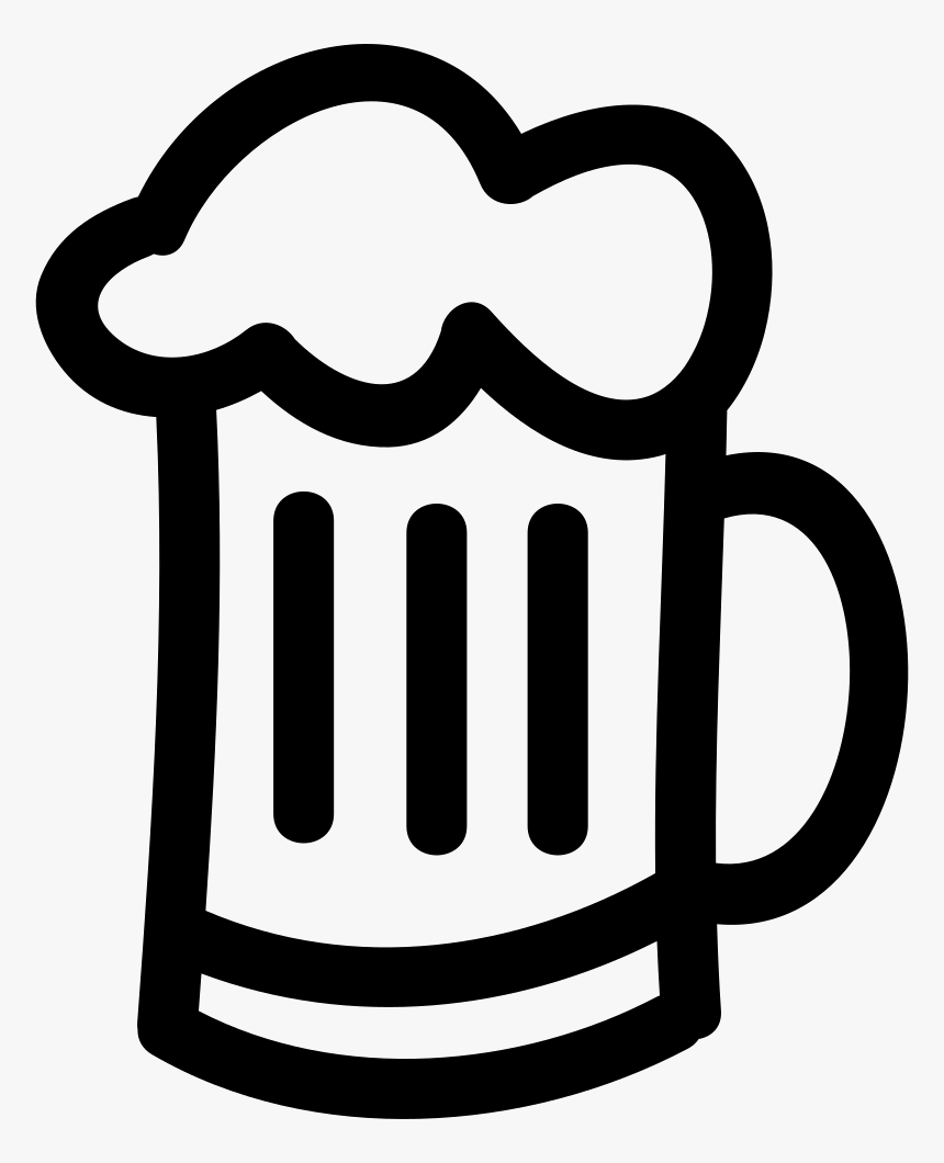 Beer Jar Hand Drawn Outline - Draw A Beer Can, HD Png Download, Free Download