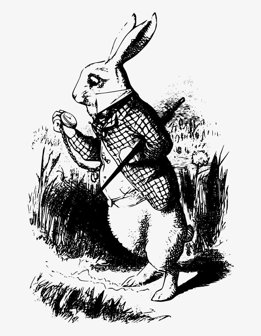 White Rabbit Alice In Wonderland , Png Download - Alice In Wonderland Book Rabbit, Transparent Png, Free Download