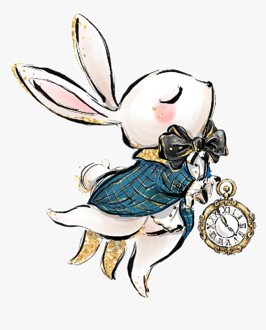 #watercolor #bunny #rabbit #whiterabbit #alice #wonderland - Illustration, HD Png Download, Free Download