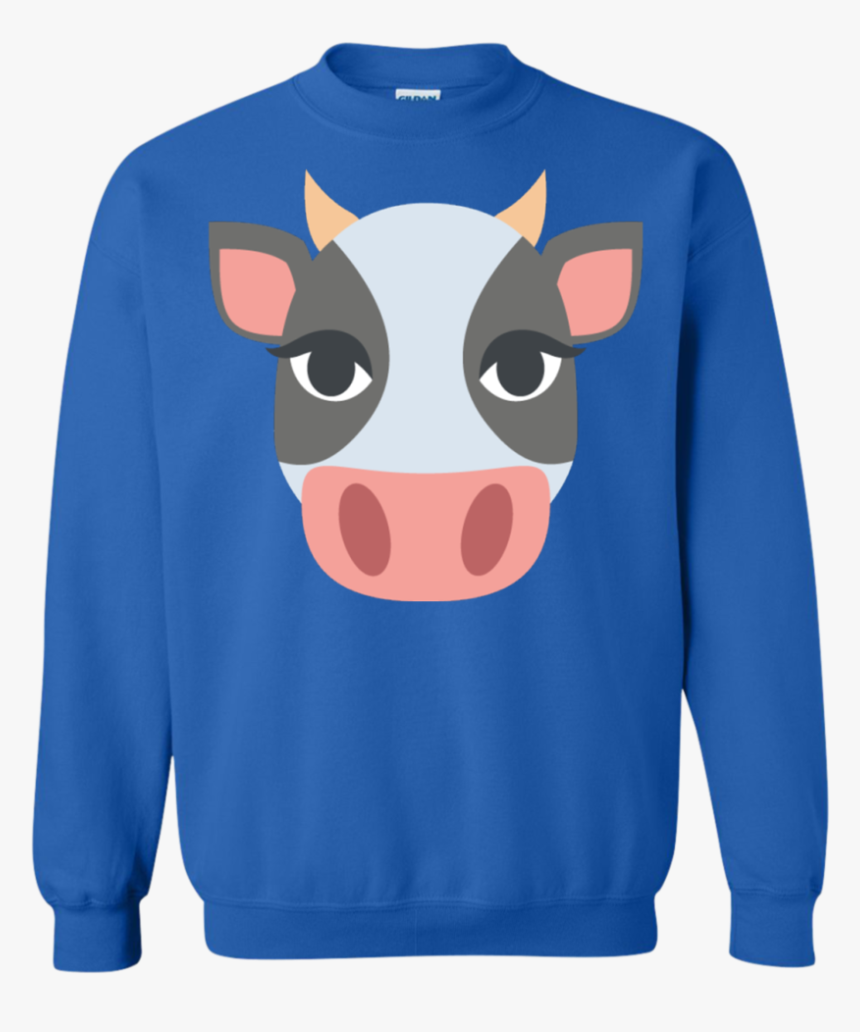 Cow Face Emoji Sweatshirt - T-shirt, HD Png Download, Free Download