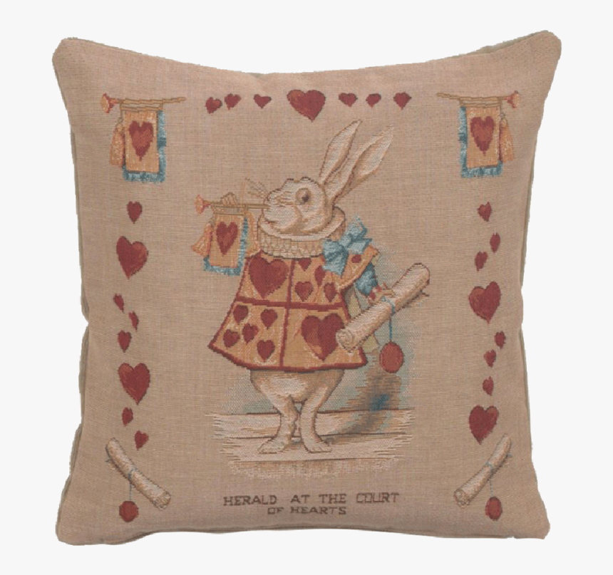 Heart Rabbit Alice In Wonderland I French Tapestry - Cushion, HD Png Download, Free Download