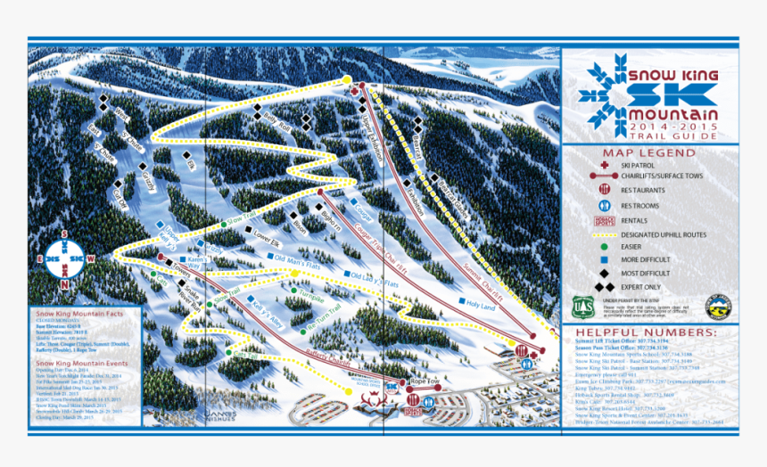 Snow King Trail Map - Jackson Hole Ski Resort, HD Png Download, Free Download