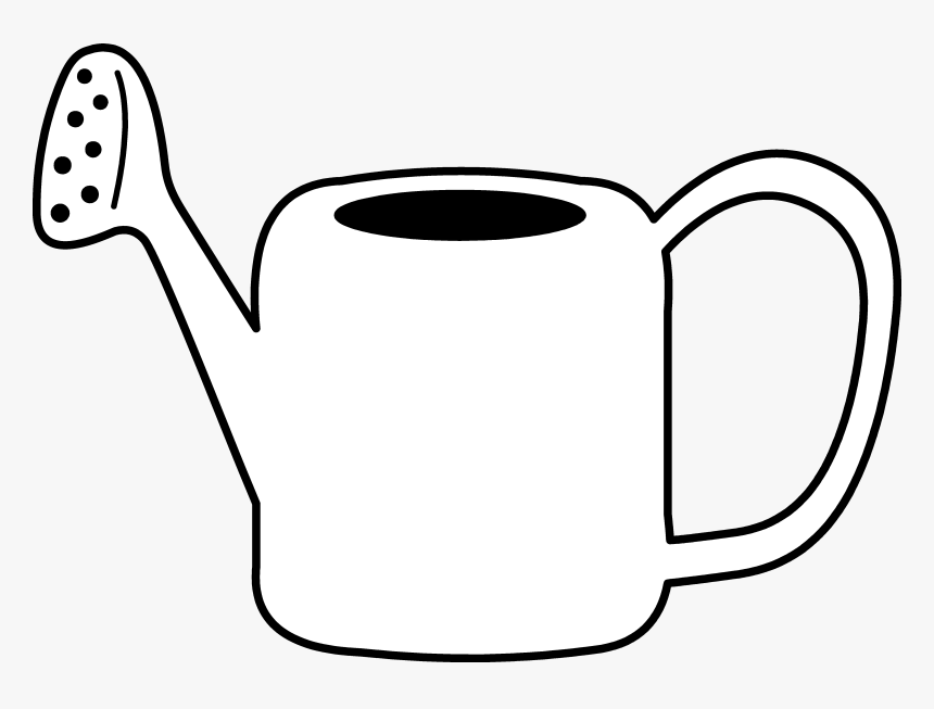 Watering Can Coloring Page - Cartoon Watering Can Clip Art Png, Transparent Png, Free Download