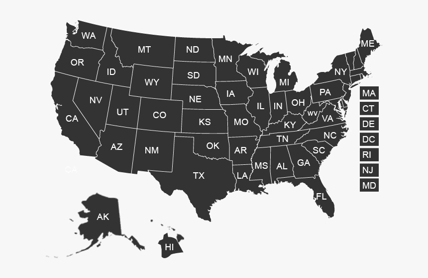 Map - United States Transparent Background, HD Png Download, Free Download