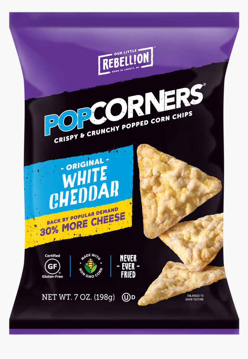 Popcorners, White Cheddar, Large"
 Title="popcorners, - Popcorners Cinema Style Butter, HD Png Download, Free Download