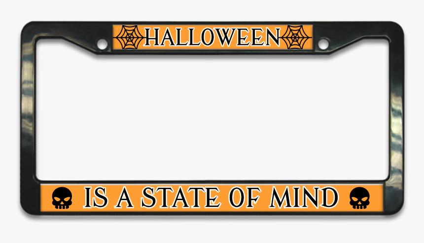 Halloween Custom Black Plastic License Plate Frame - License Plate Frames, HD Png Download, Free Download