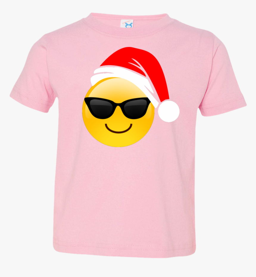 Emoji Christmas Shirt Cool Sunglasses Santa Hat Family, HD Png Download, Free Download