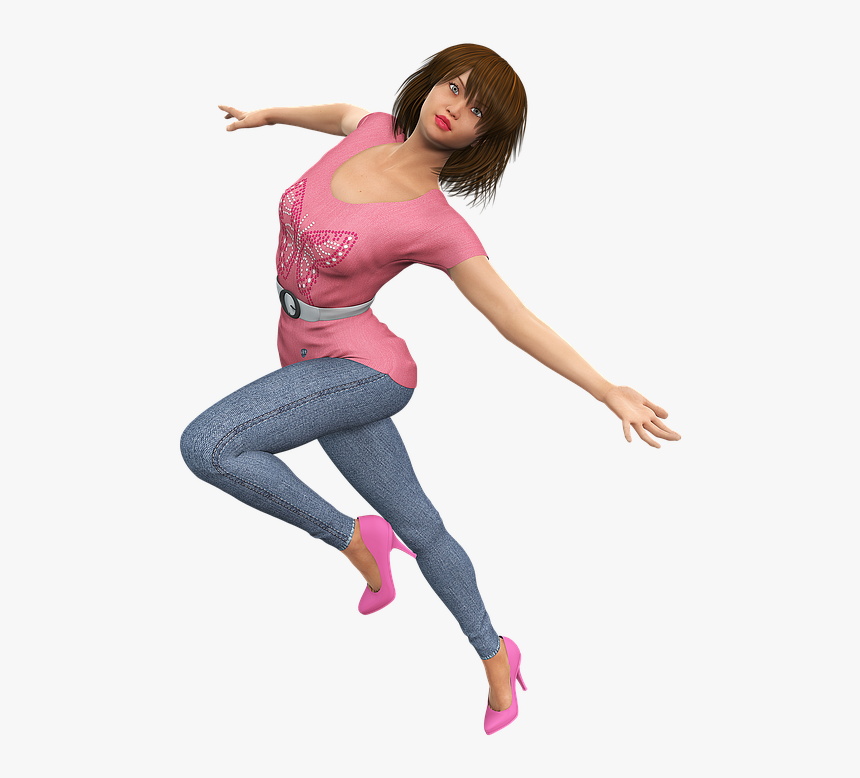 Action Dance Png Free Download - Mulher Na Moda Png, Transparent Png, Free Download