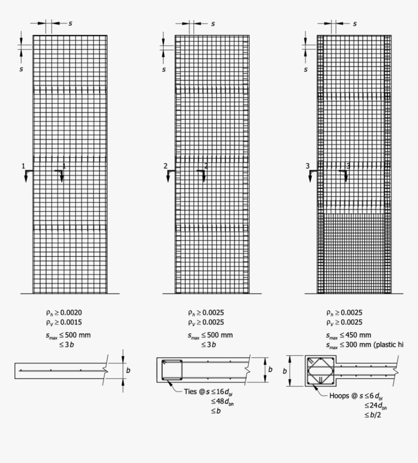 Concrete Shear Wall Reinforcement Detailing, HD Png Download, Free Download