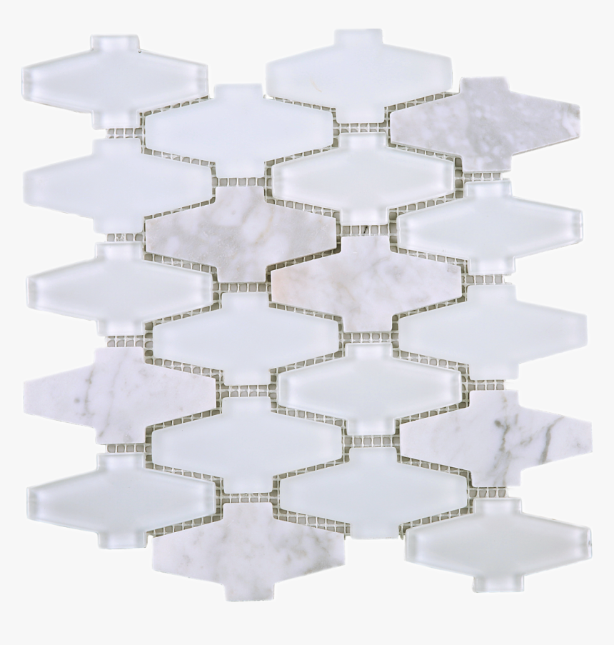 Crossroad Pattern White Glass & Marble Mesh Mounted - Ceiling, HD Png Download, Free Download