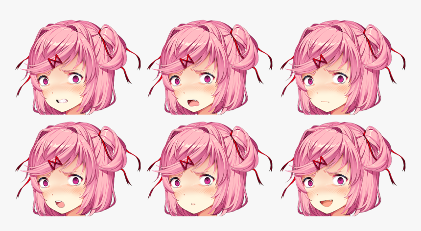 Natsuki Head Sprites, HD Png Download, Free Download