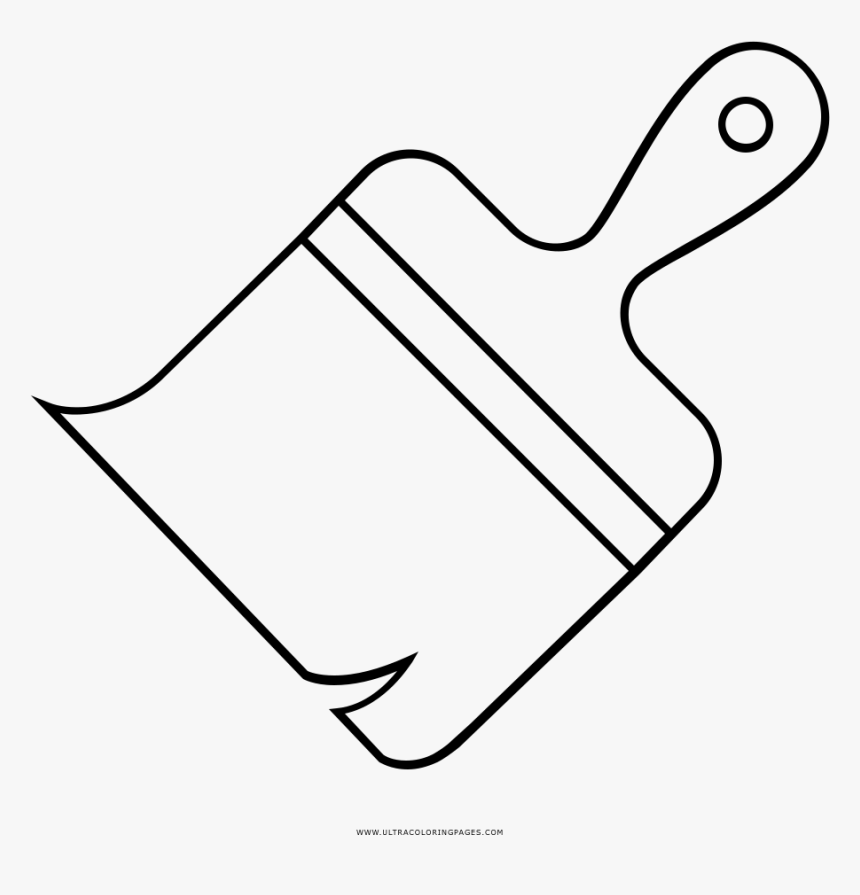 Paint Brush Coloring Page - Line Art, HD Png Download, Free Download
