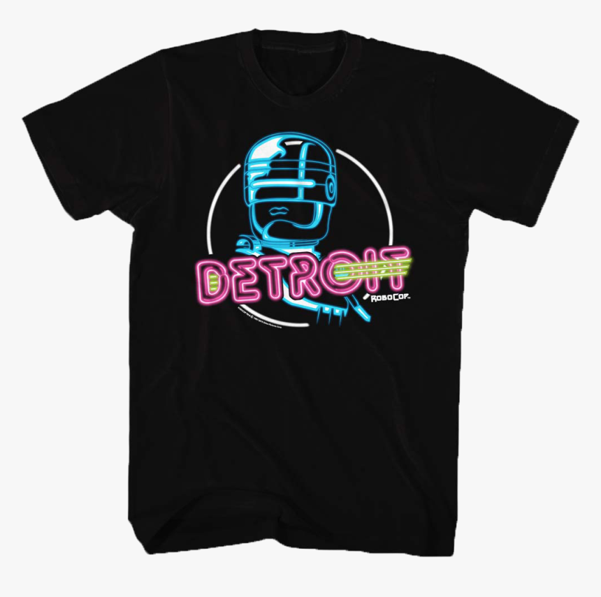 Neon Detroit Robocop T-shirt - L7 Smell The Magic Shirt, HD Png Download, Free Download