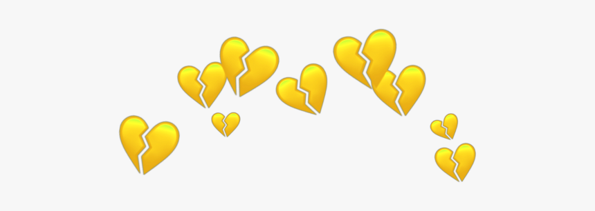 #crown #sticker #overlay #png #heart #yellow #aesthetic - Imágenes Tumblr De Color Amarillo, Transparent Png, Free Download