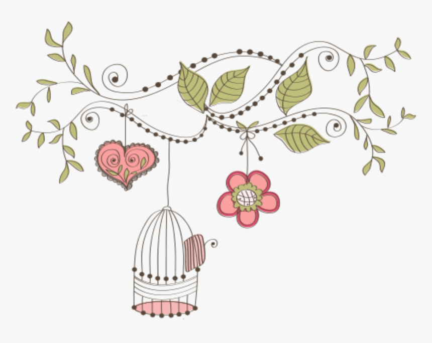 Decorative Bird Cage Line Drawing Transparent Background, HD Png Download, Free Download