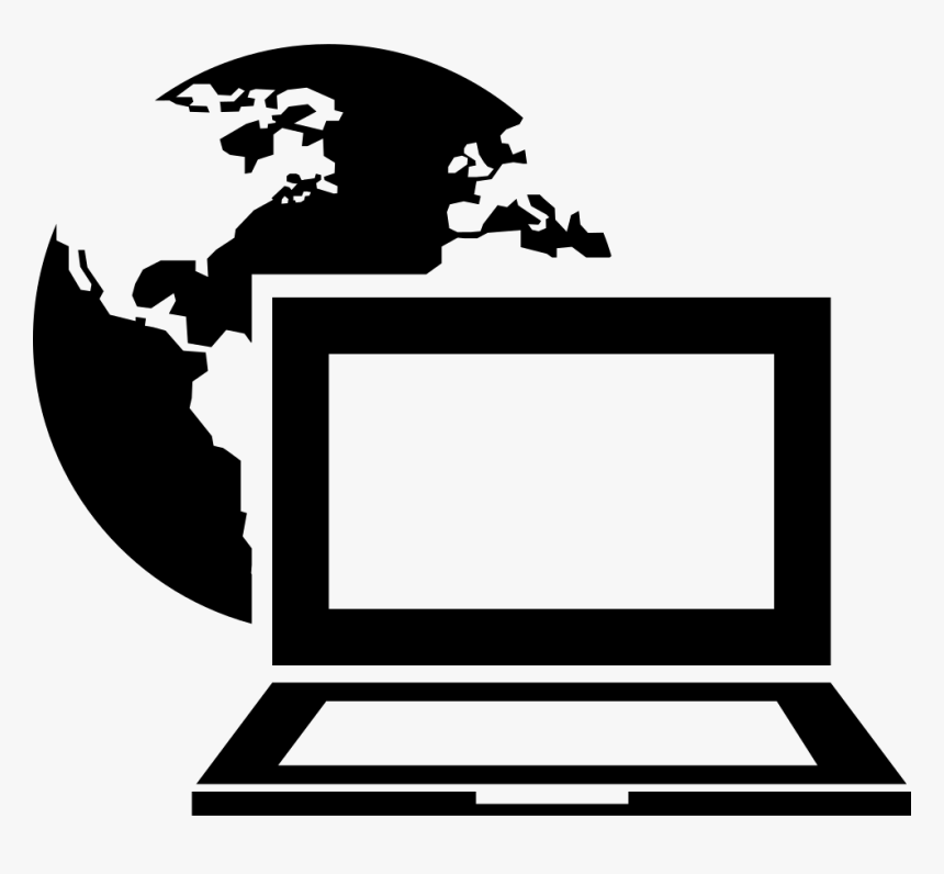 Earth And Laptop - Globe With Continents, HD Png Download, Free Download
