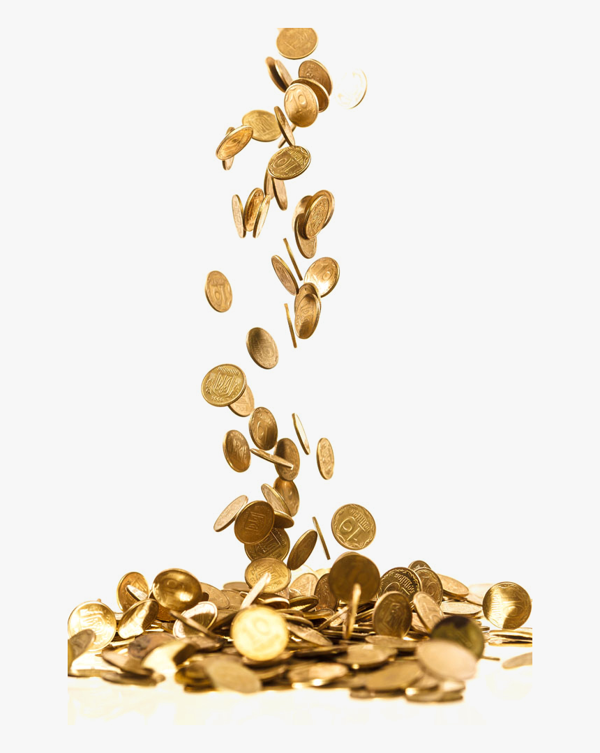 Gold Coins Falling Png, Transparent Png, Free Download