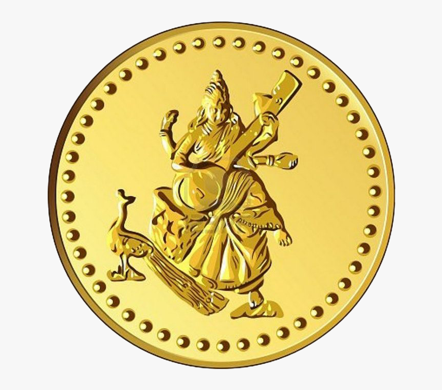 Empty Gold Coin Png Clipart - Lakshmi Gold Coin Png, Transparent Png, Free Download