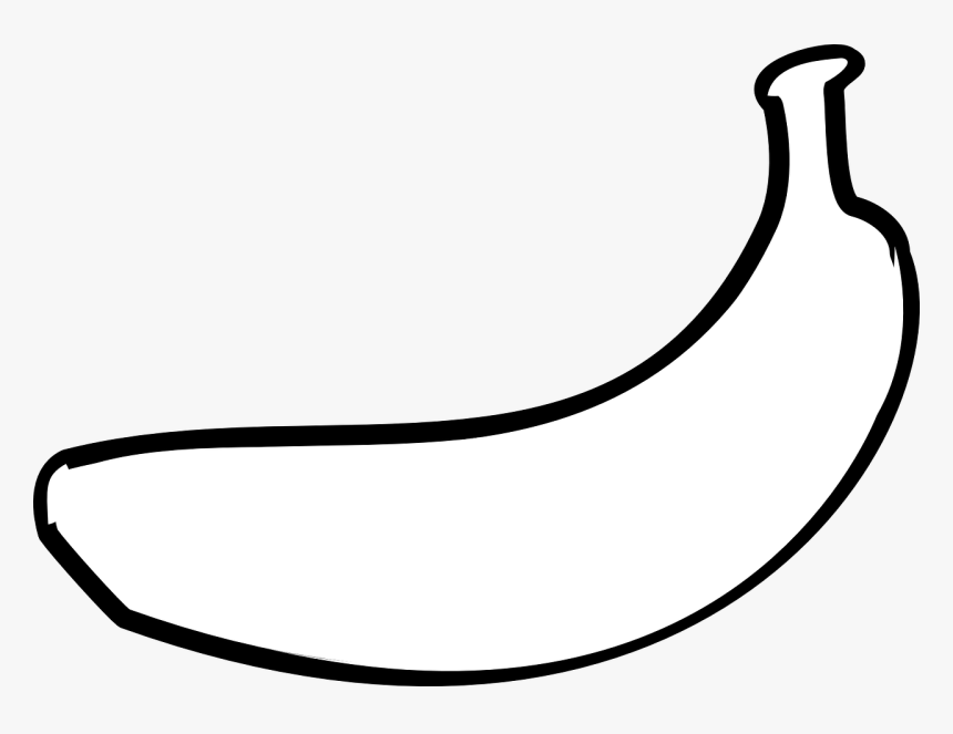 Banana Outline White, HD Png Download, Free Download