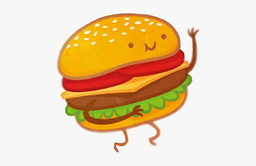 #hamburguesa #mejoresamigas #siganme #mejores Amigas - Papas Fritas Y Hamburguesa Kawaii, HD Png Download, Free Download