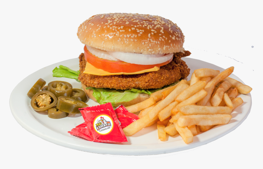 Hamburguesa De Pollo Con Papas , Png Download - Hamburguesa Con Papas Png, Transparent Png, Free Download