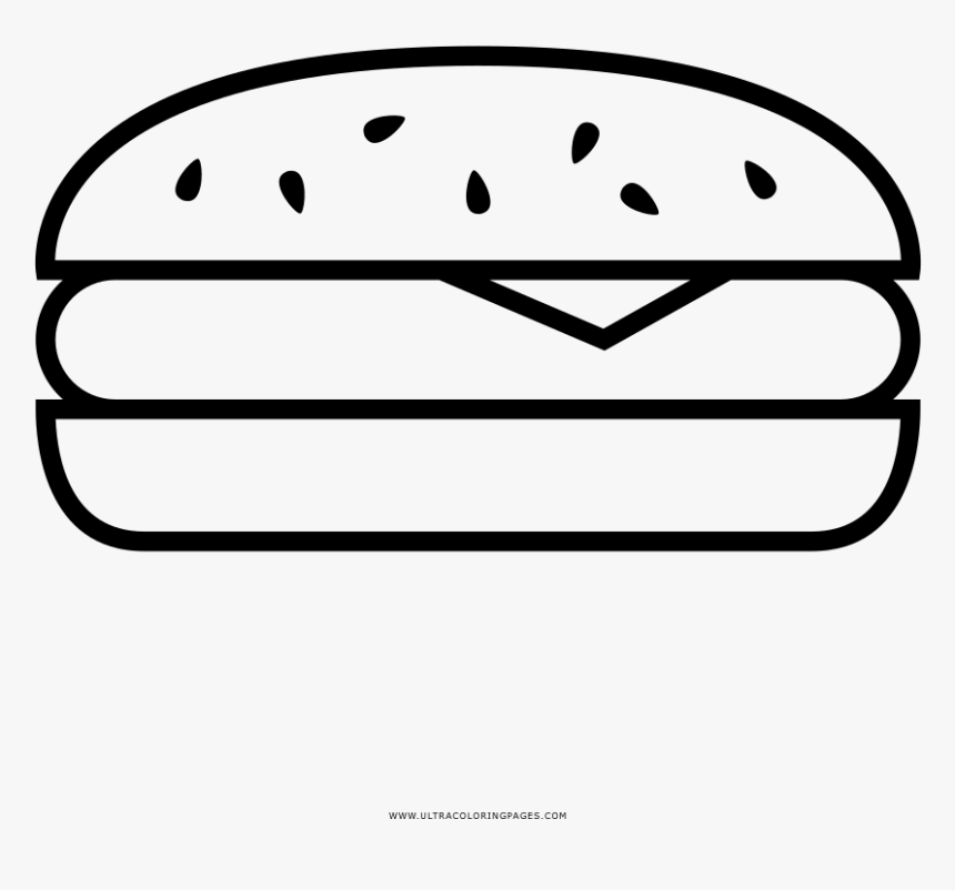 Cheeseburger Coloring Page - Cheese Burger Color Page, HD Png Download, Free Download