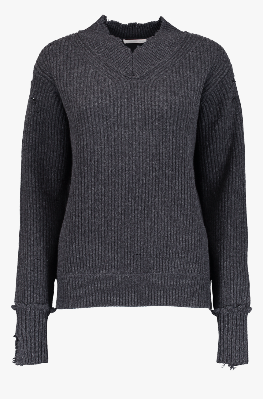 Distressed Yak Cashmere V-neck Sweater Charcoal , Png, Transparent Png, Free Download