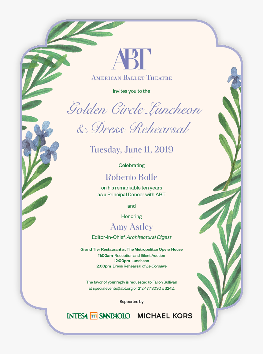 Abt Goldencircle Sp19 Invite Nobutton-1 - Jasmine, HD Png Download, Free Download