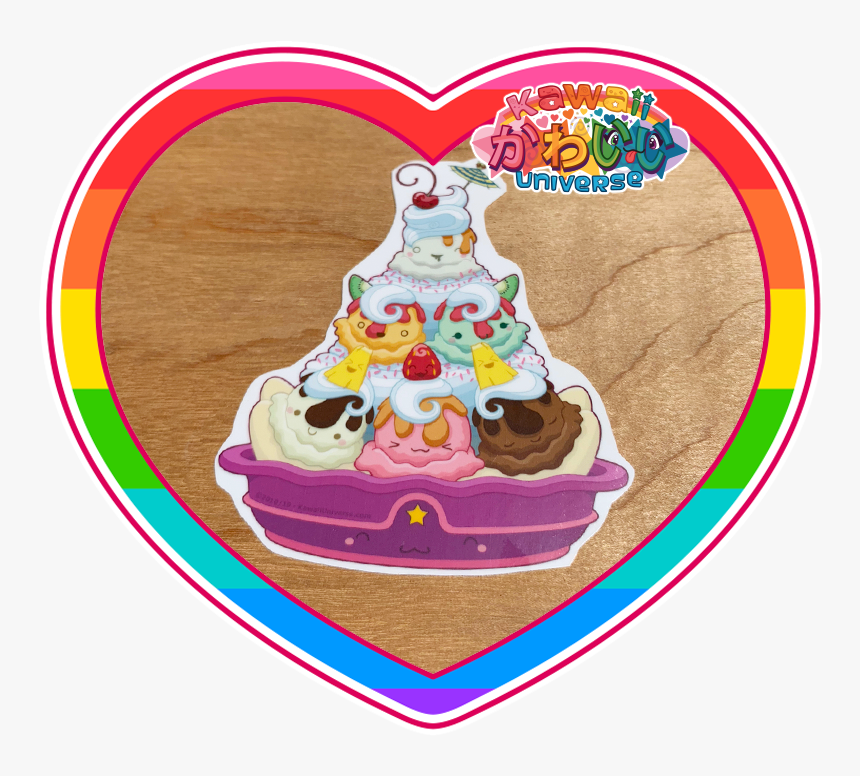 Kawaii Universe Cute Icecream Sundae Sticker Pic 01, HD Png Download, Free Download