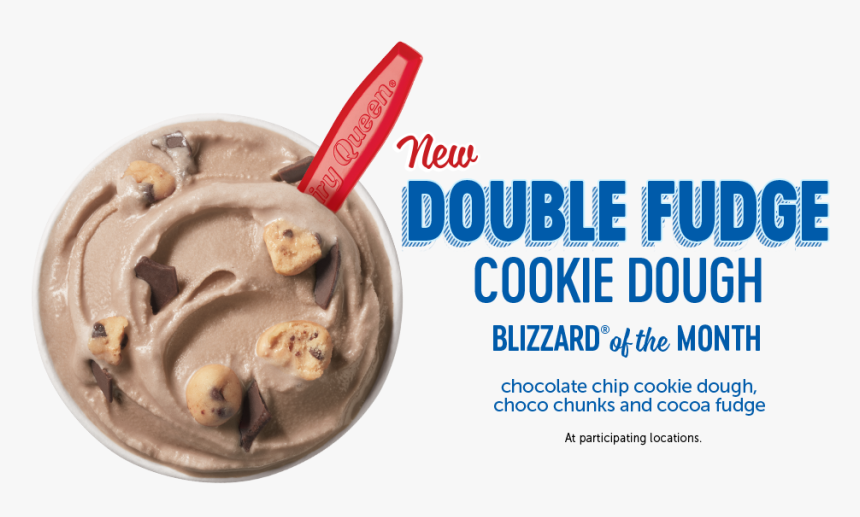 New Double Fudge Cookie Dough Blizzard® Of The Month - Soy Ice Cream, HD Png Download, Free Download