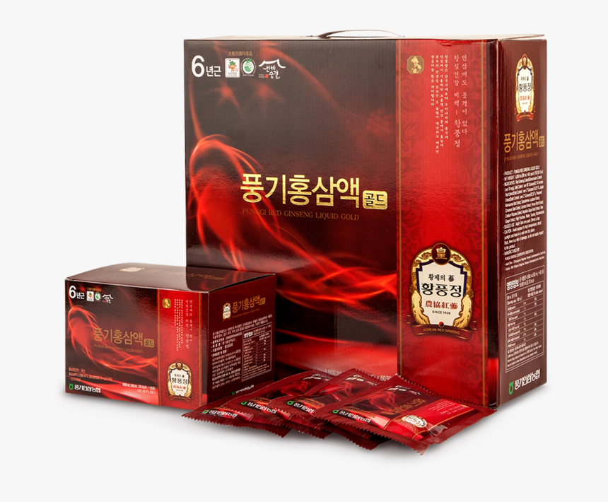 Korean Red Ginseng Liquid Gold - Korean Red Ginseng Liquid, HD Png Download, Free Download