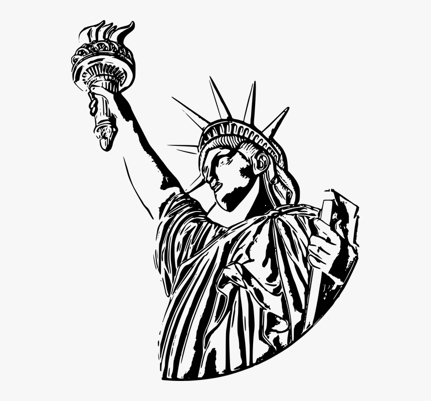 Liberty Statue, America, Patriotic, Usa, Independence - 1 Dollar Coin Png, Transparent Png, Free Download