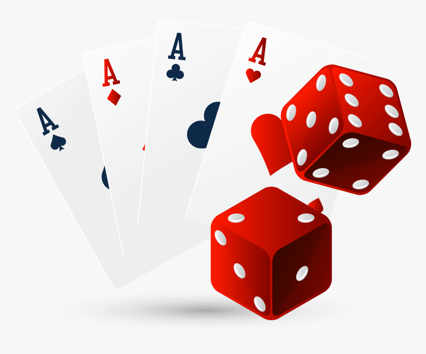 Dice Playing Card Game Ace - Cards And Dice Png, Transparent Png - kindpng