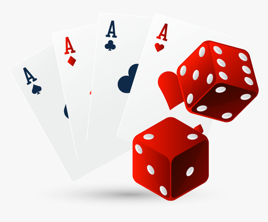 Dice Playing Card Game Ace - Cards And Dice Png, Transparent Png, Free Download