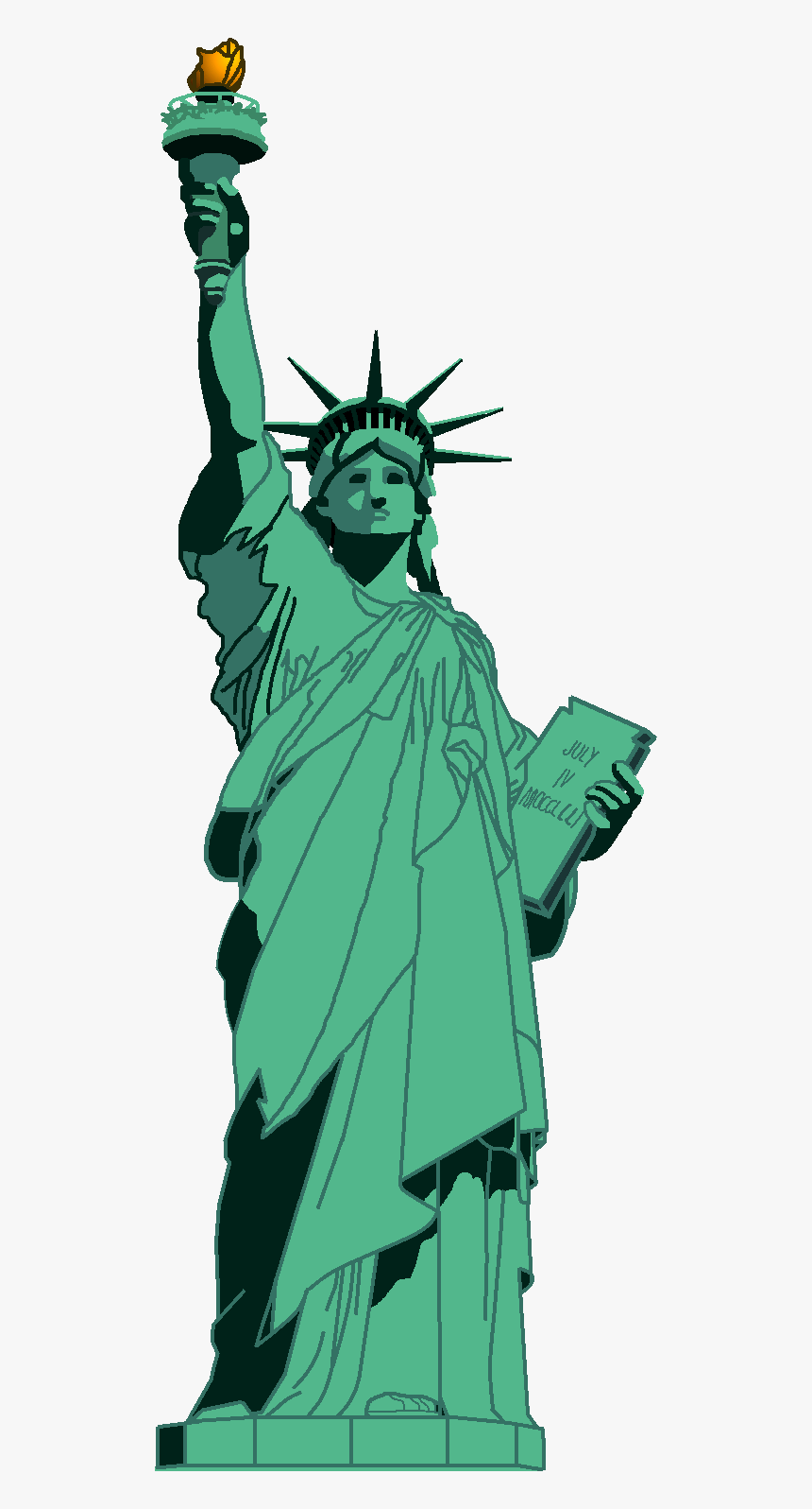 Statue Of Liberty Drawing By Ryanh1984 On Clipart Library - Statue Of Liberty, HD Png Download, Free Download