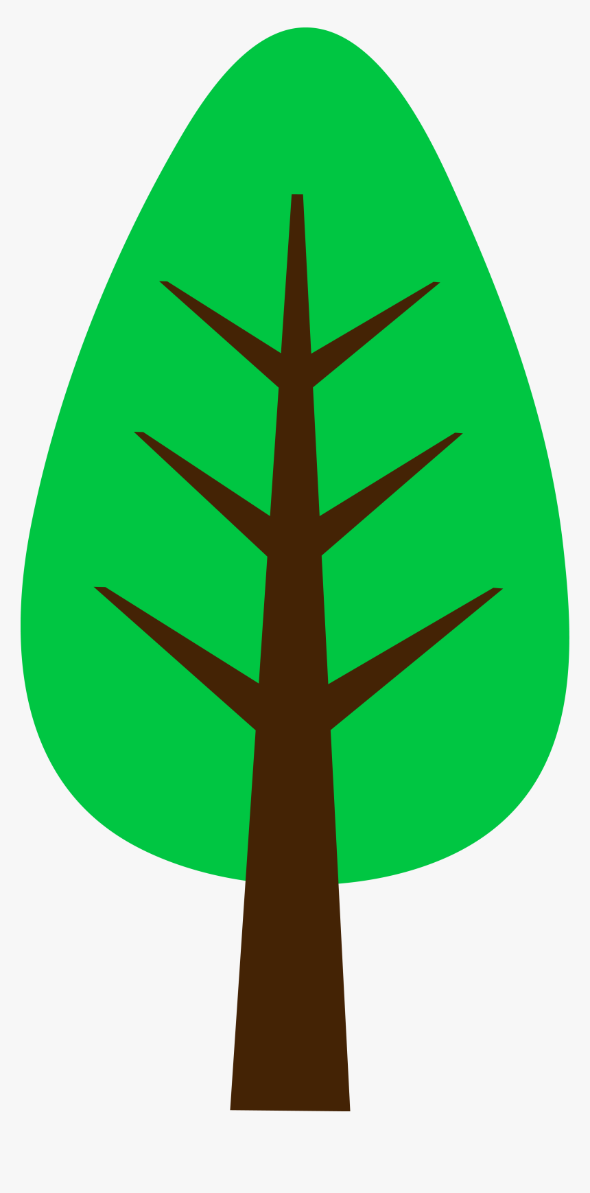 Cute Simple Green Tree - Cute Cartoon Tree Png, Transparent Png, Free Download