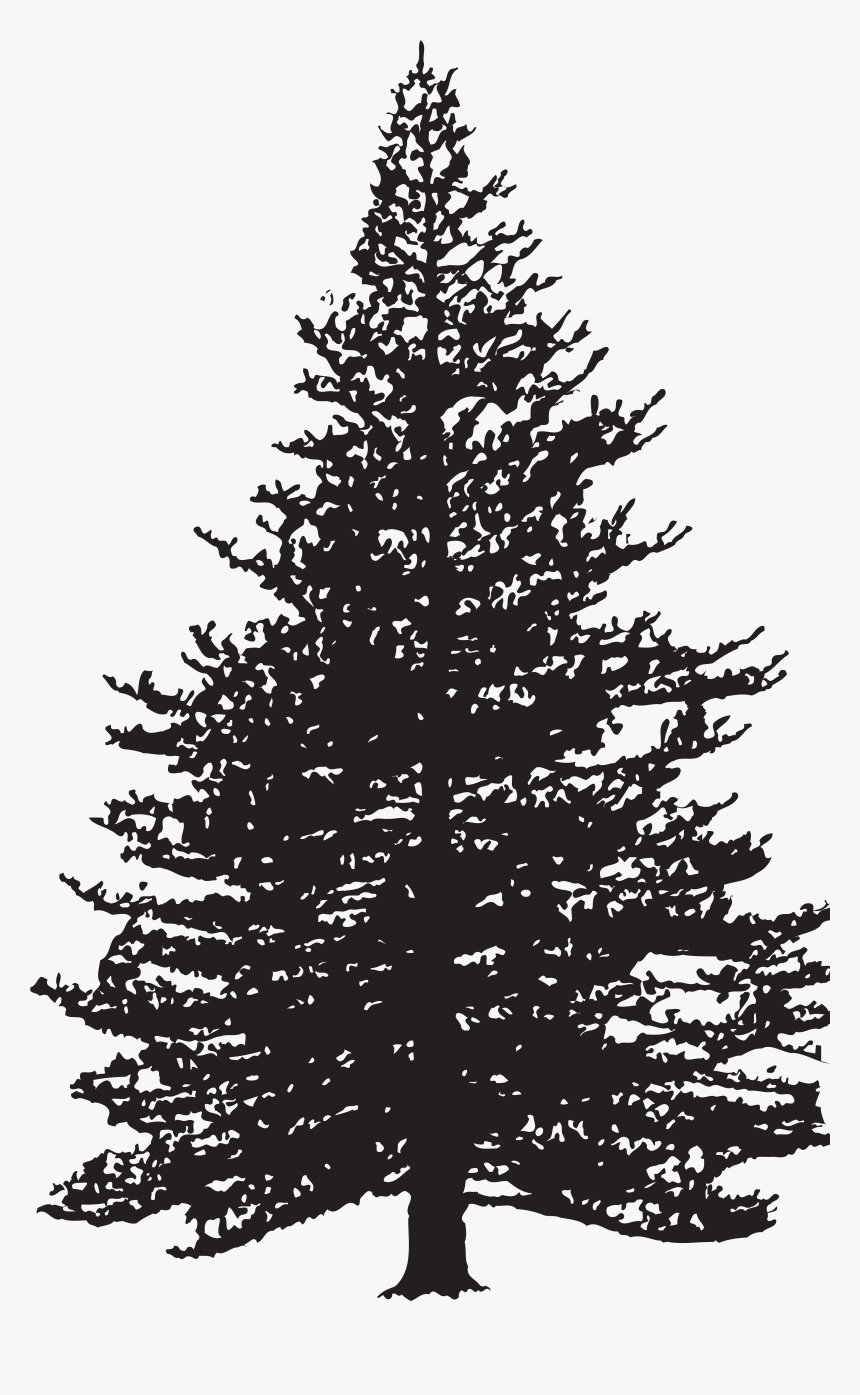 Small Pointy Pine Tree Clip Art At Clker - Pine Tree Silhouette Png, Transparent Png, Free Download