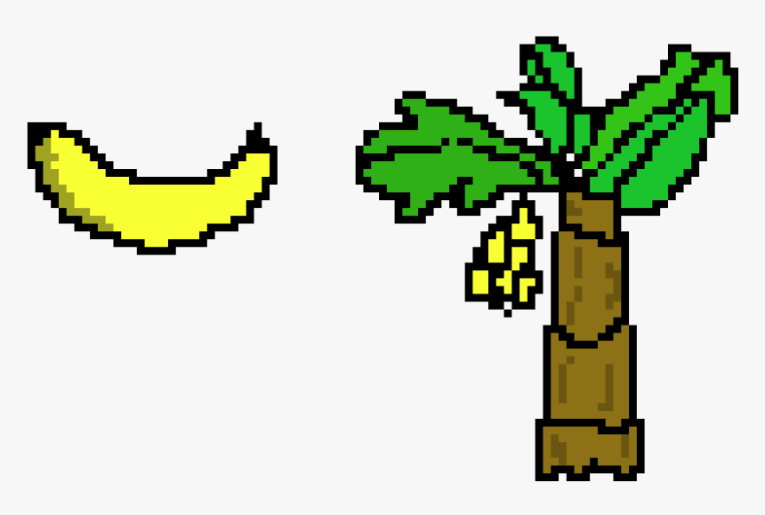 Banana Tree Pixel Clipart , Png Download - Banana Tree Pixel, Transparent Png, Free Download
