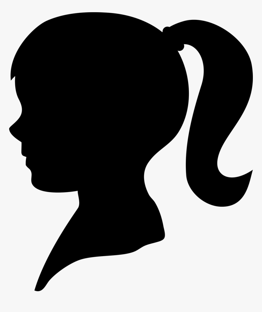 Girl Silhouette Svg Cut File - Girl Silhouette Svg Cut, HD Png Download, Free Download