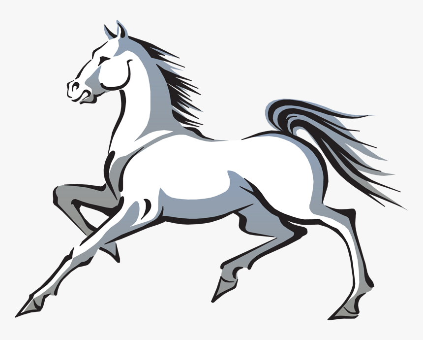 Horse Racing Clipart Free Clipart Images - Mustang Horse Transparent, HD Png Download, Free Download