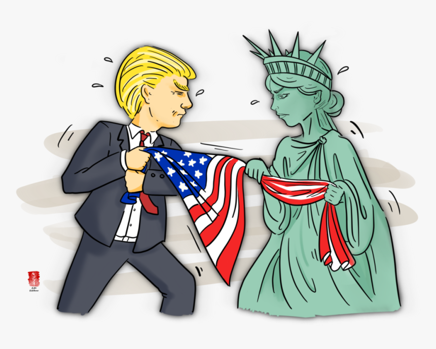 Transparent Tug Of War Png - Cartoon The Statue Of Liberty, Png Download, Free Download