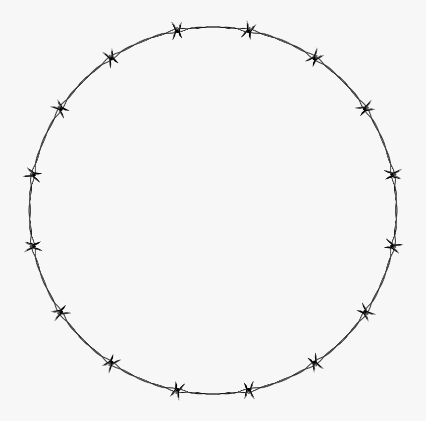 Barbed Wire Frame Border - Round Barb Wire Png, Transparent Png, Free Download