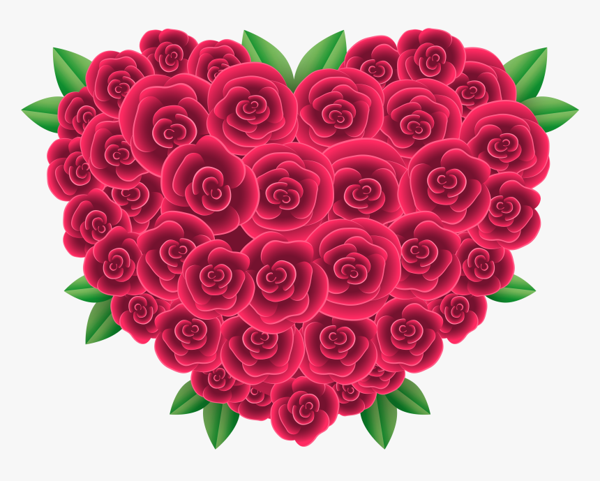 Floral Heart Png Clipart - Heart Of Flowers Png, Transparent Png, Free Download