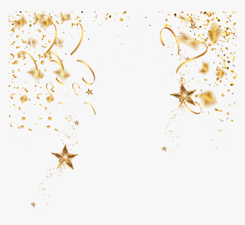 Gold Confetti Png- - Transparent Background Gold Confetti, Png Download, Free Download